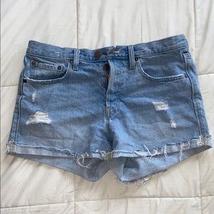 Distressed BDG denim shorts